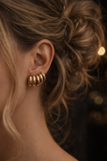 ✨ Boucles d’oreilles créoles dorées multiples – acier inoxydable✨