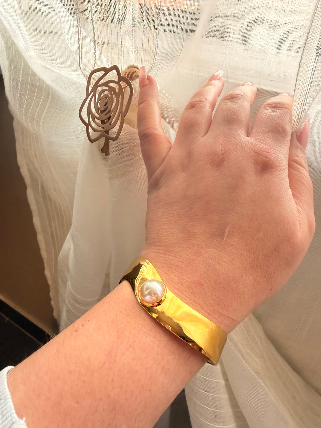 ✨ Bracelet Doré Perle Élégance – Douceur & Raffinement ✨