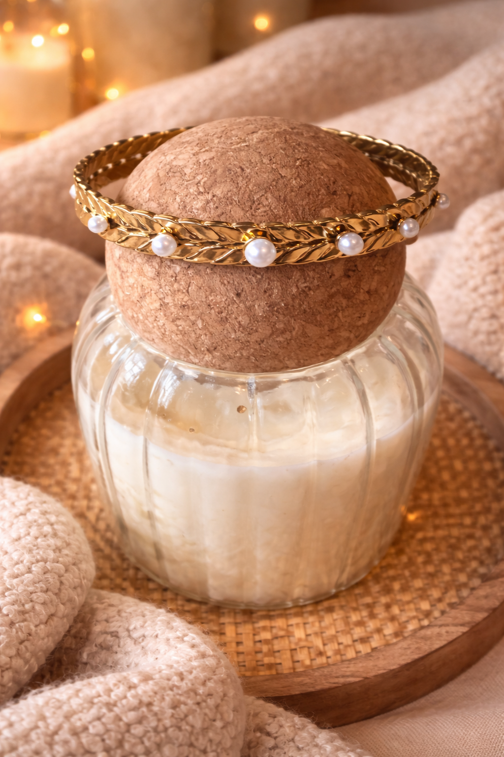 🤍 Bracelet Perles Dorées – Élégance Cocooning 🤍