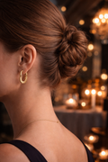✨ Boucles d’oreilles dorées texturées – acier inoxydable ✨
