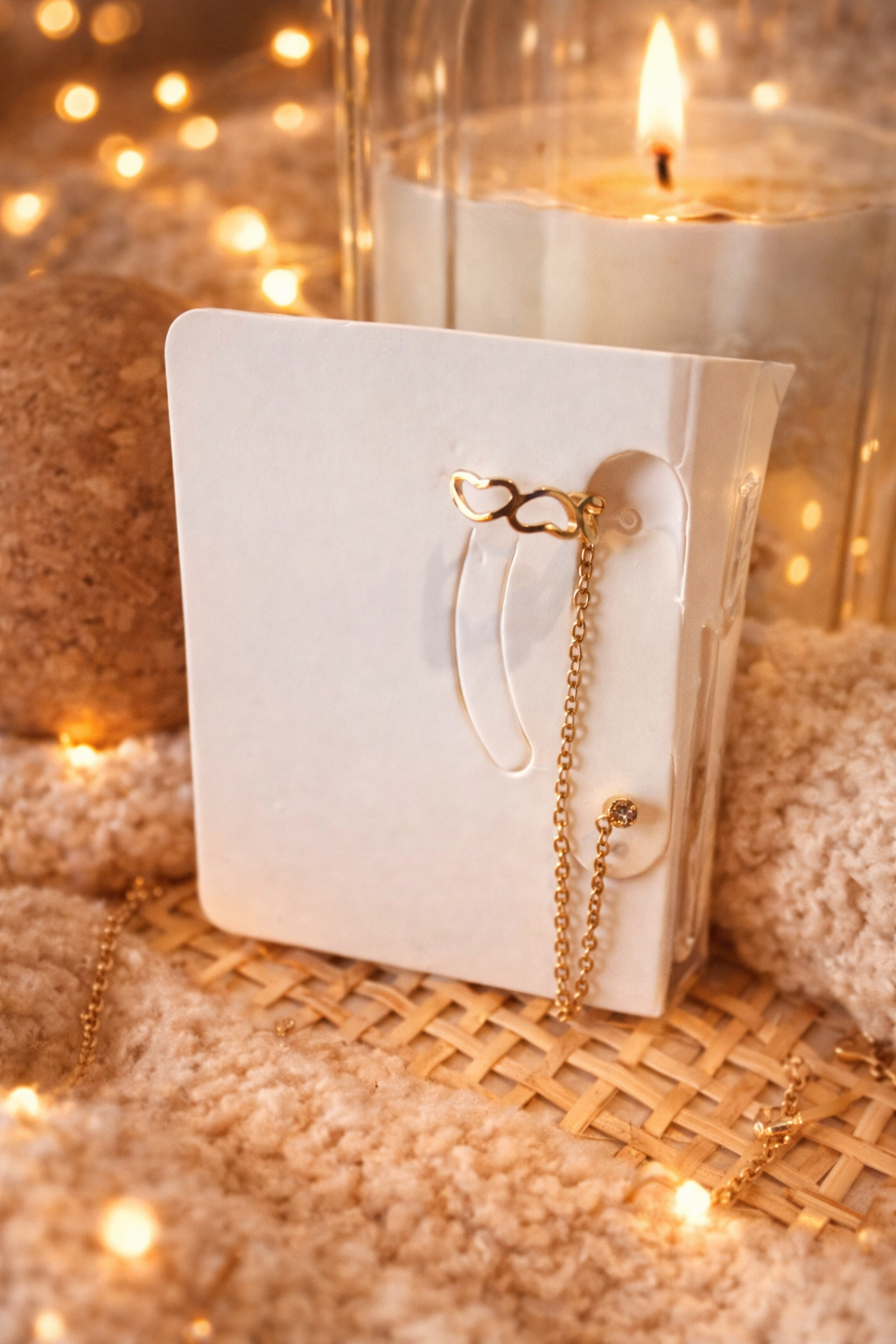 Ear cuff cœur avec chaîne – Élégance délicate