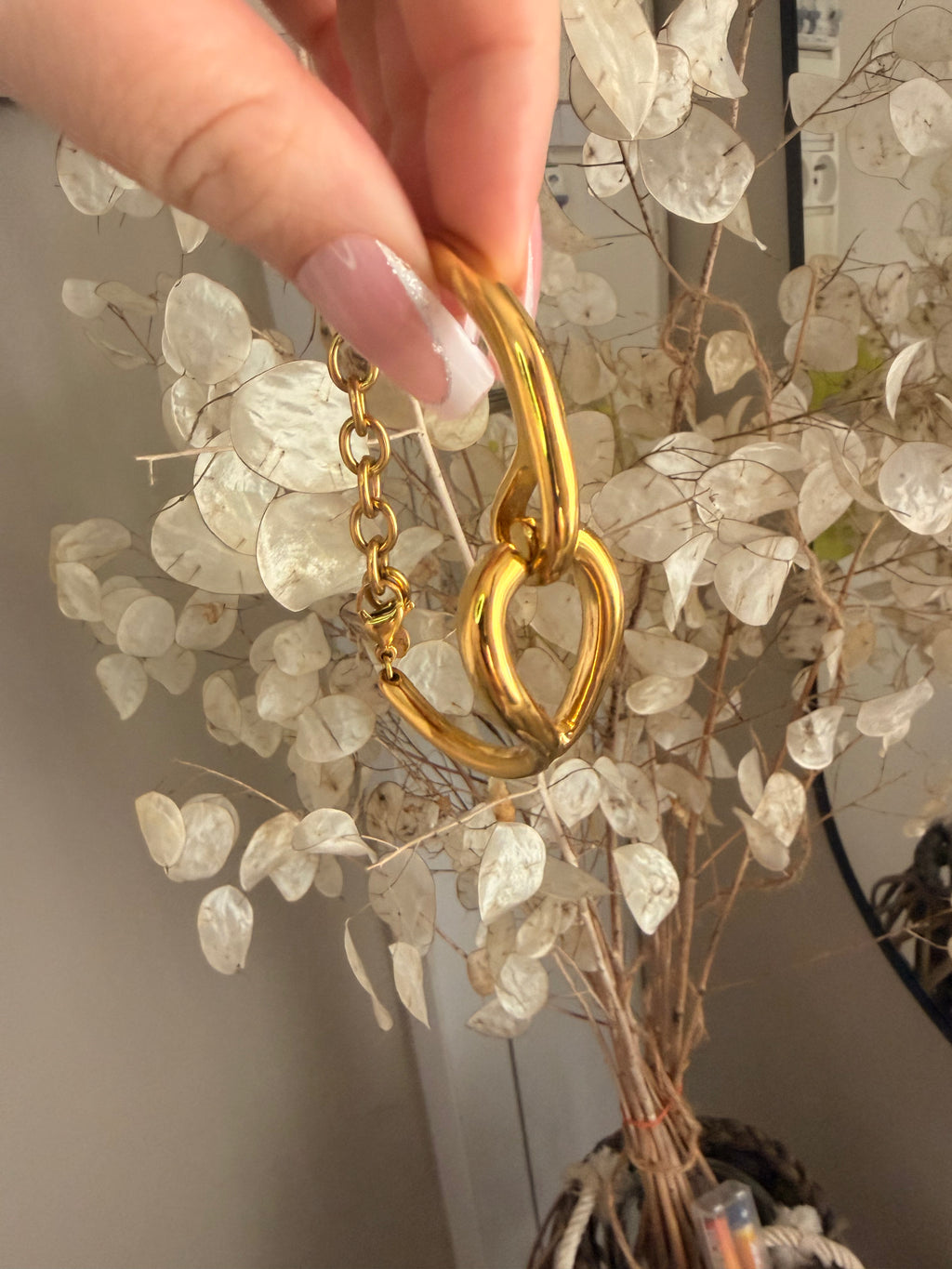 ✨ Bracelet manchette maillon doré ✨