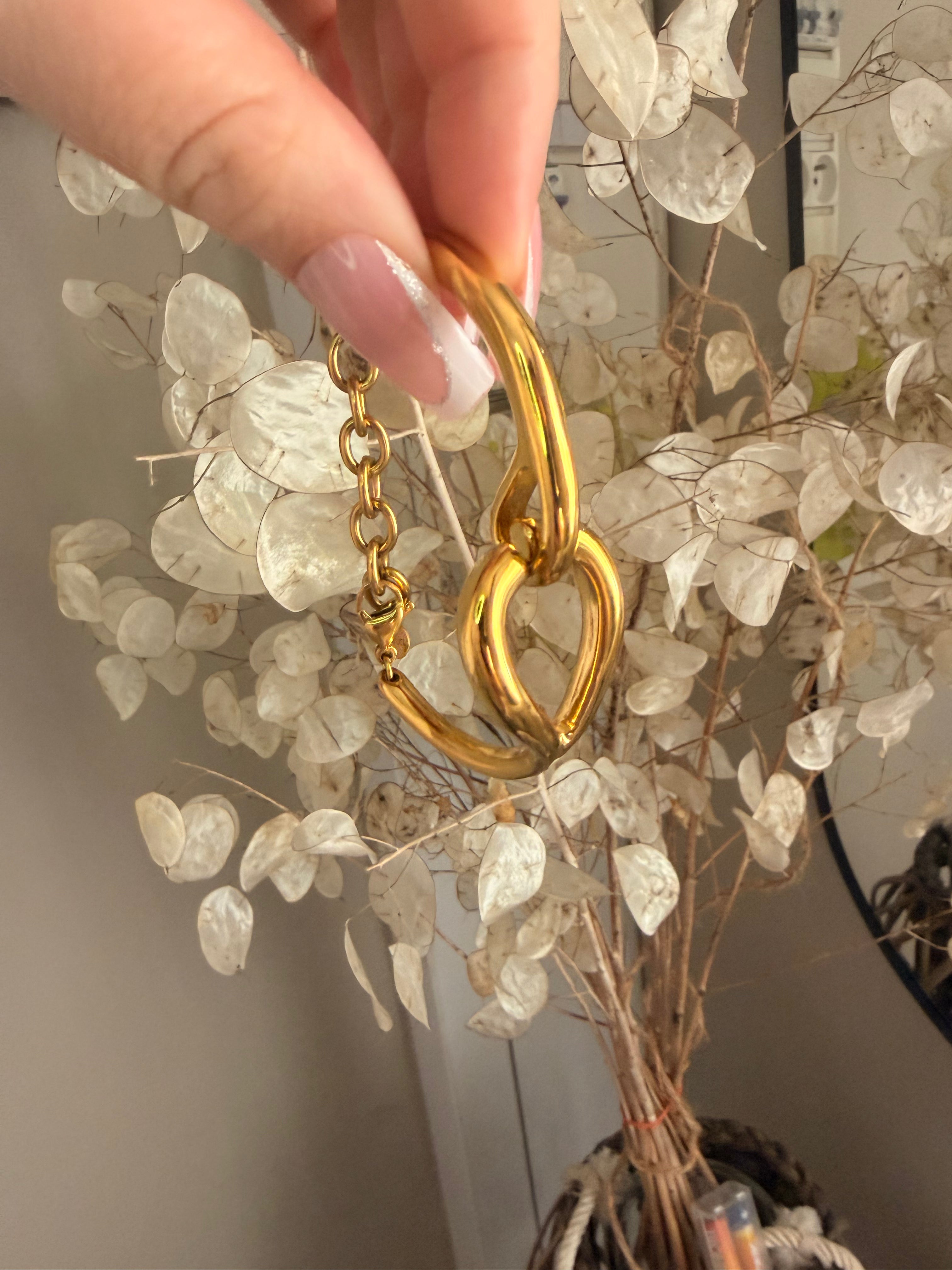 ✨ Bracelet manchette maillon doré ✨